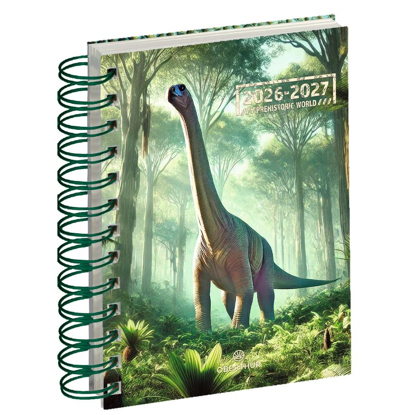 3664447217338-Agenda wire'o dino - 1 jour/page - 12,5 x 17,5 cm - Oberthur--0