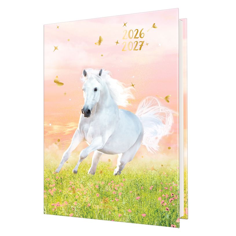 3664447217574-Agenda Cheval blanc - 1 jour par page - 12,5 x 17,5 cm - Oberthur--0