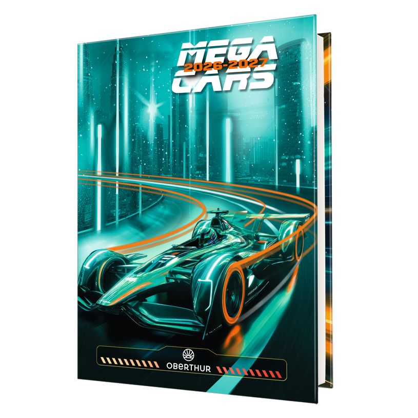 3664447217635-Agenda Megacars - 1 jour par page - 12,5 x 17,5 cm - Oberthur--0