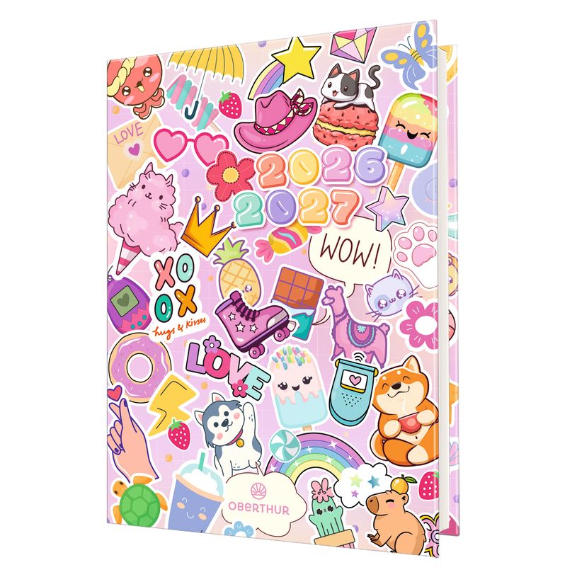 3664447217390-Agenda Kawaï - 1 jour par page - 12,5 x 17,5 cm - Oberthur--0