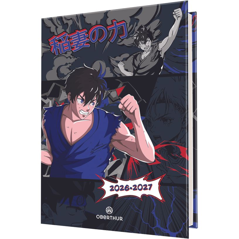 3664447217437-Agenda Manga boy - 1 jour par page - 12,5 x 17,5 cm - Oberthur--0