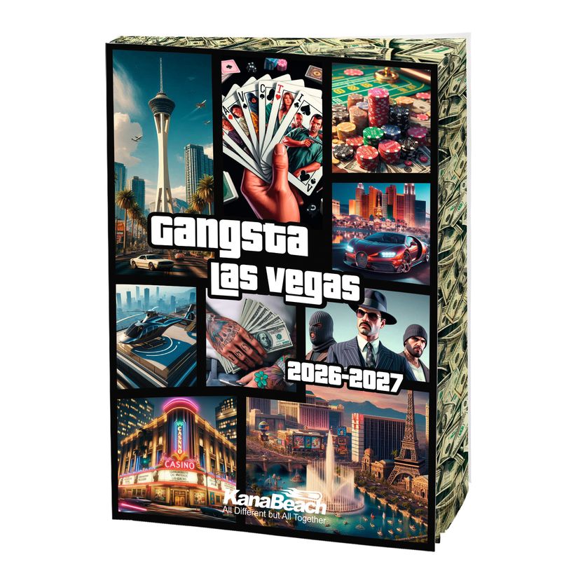 3664447220710-Agenda Kanabeach - 1 jour par page - 12,5 x 17,5 cm - Gangsta Las Vegas - Oberthur--0