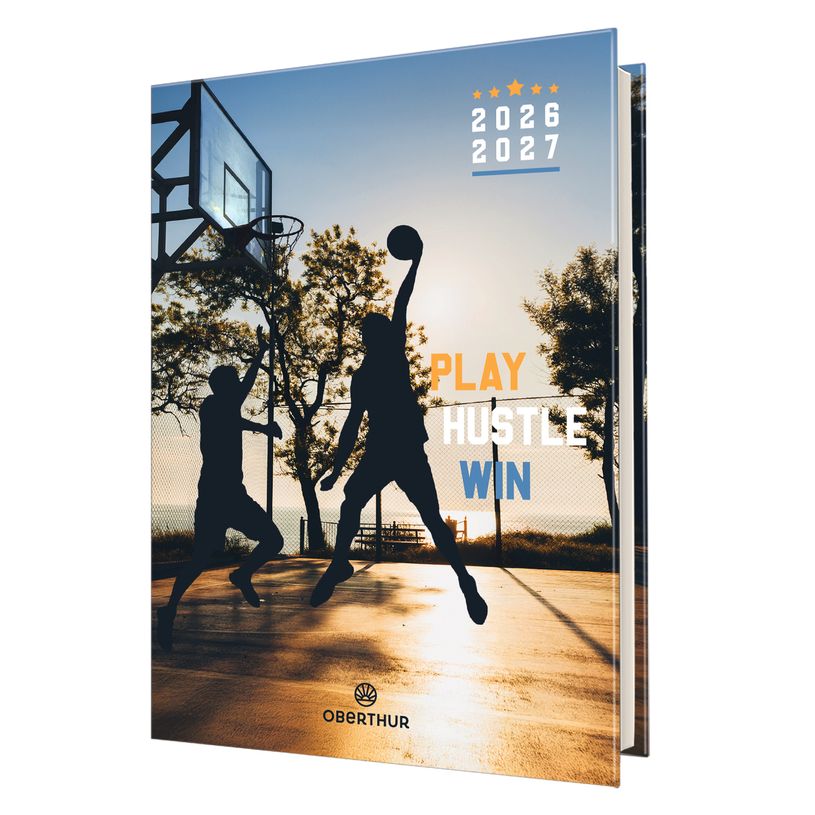 3664447222035-Agenda Basket joueur - 1 jour par page - 12,5 x 17,5 cm - Oberthur--0
