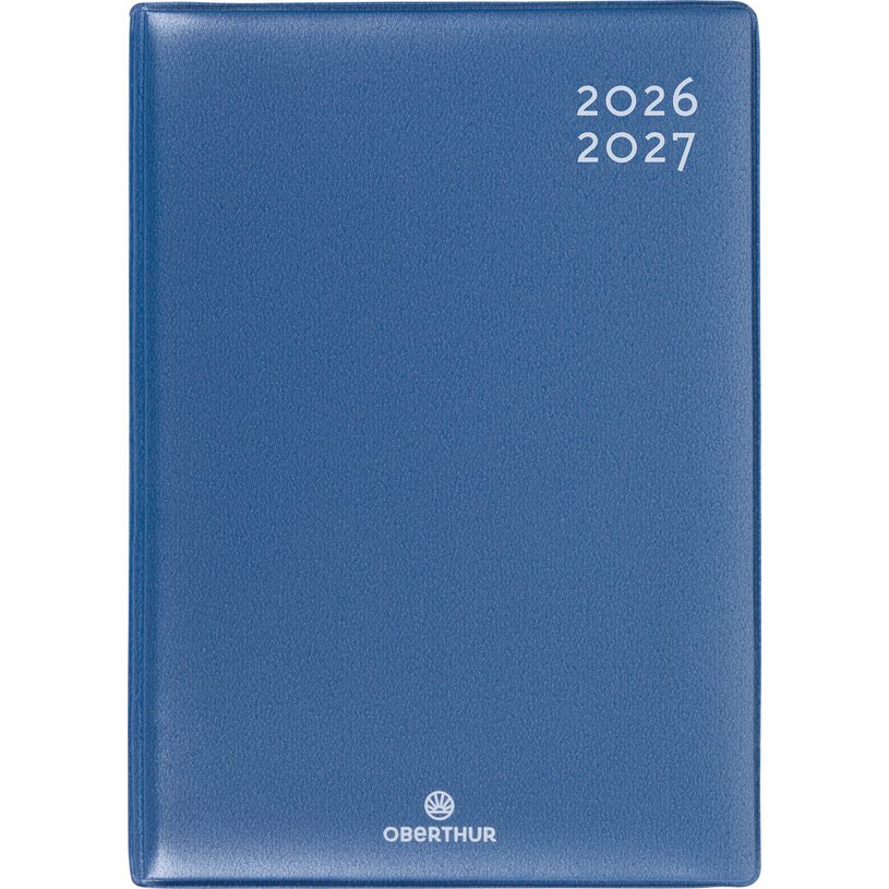 3664447222219-Agenda Gomme métallisé - 1 jour par page - 12,5 x 17,5 cm - bleu - Oberthur--0