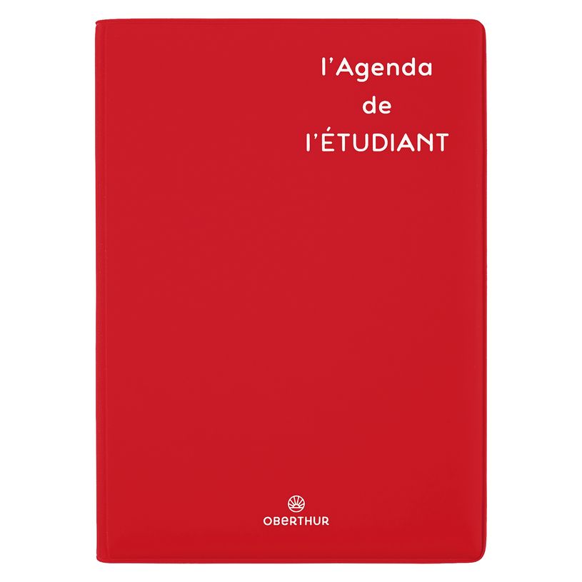 3664447222004-Agenda Humour Gomme - 1 jour par page - 13 x 18,5 cm - rouge - Oberthur--0