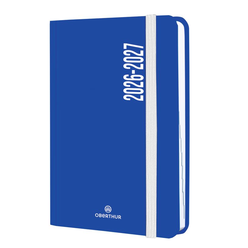 3664447222264-Agenda à élastique Alabama - 1 jour par page - 12,5 x 17,5 cm - bleu marine - Oberthur--0