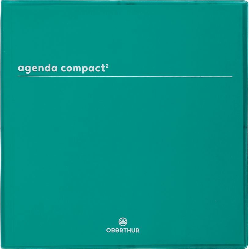 3664447217055-Agenda Boréal - 1 semaine sur 2 pages - 16,5 x 16,5 cm - vert - Oberthur--0