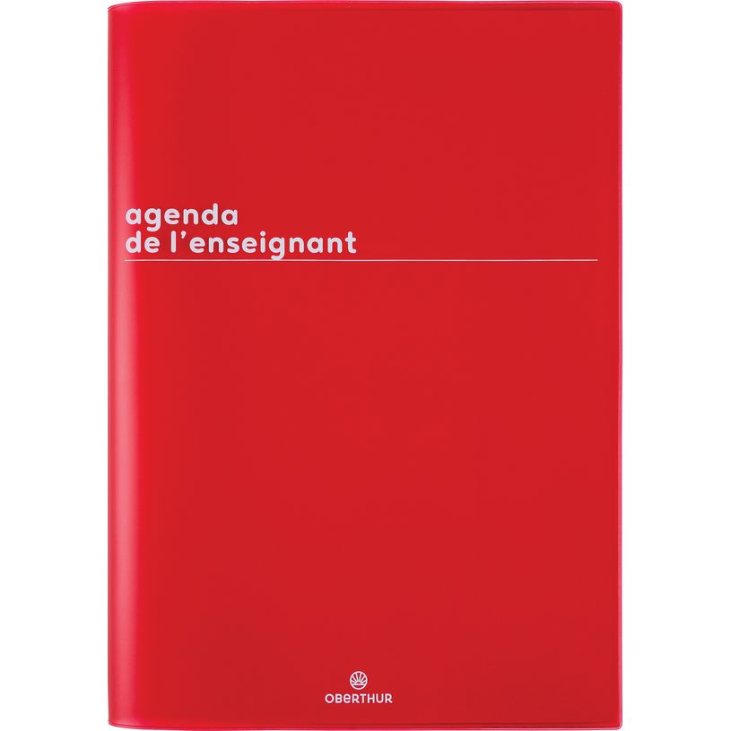 3664447217079-Agenda de l'enseignant Boréal - 21,5 x 30 cm - rouge - Oberthur--0