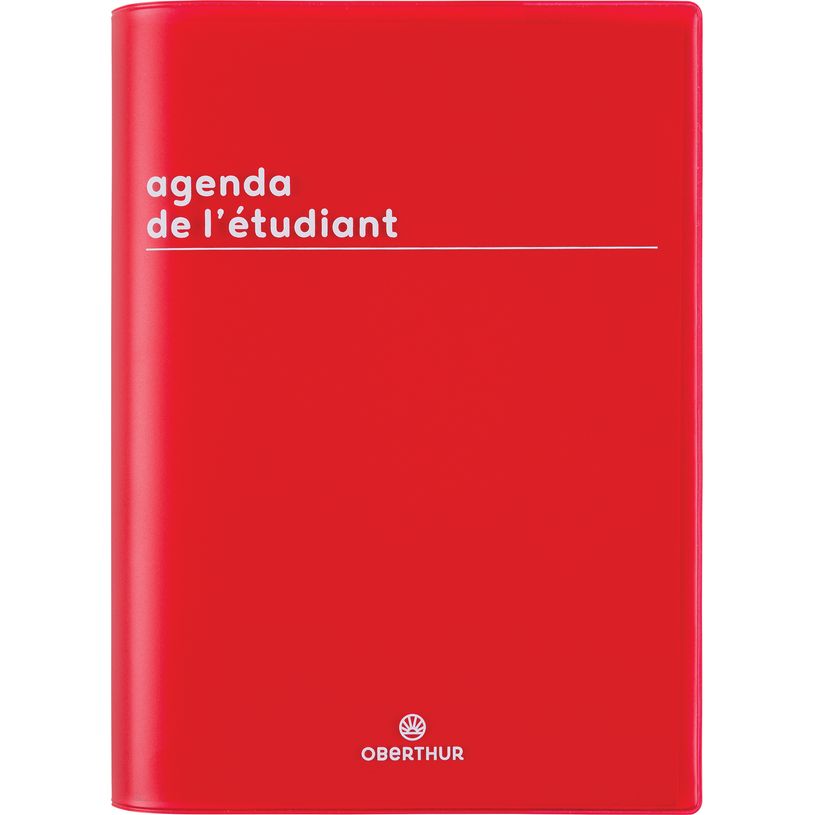 3664447217178-Agenda Boréal - 1 jour par page - 12,5 x 17,5 cm - rouge - Oberthur--0