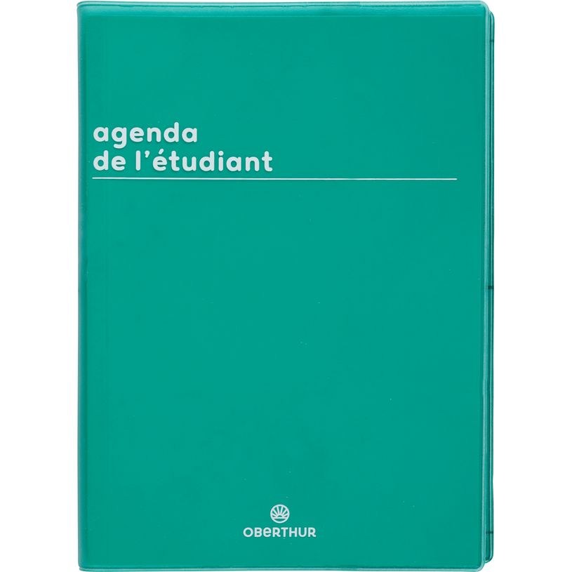3664447217208-Agenda Boréal - 1 jour par page - 12,5 x 17,5 cm - vert - Oberthur--0