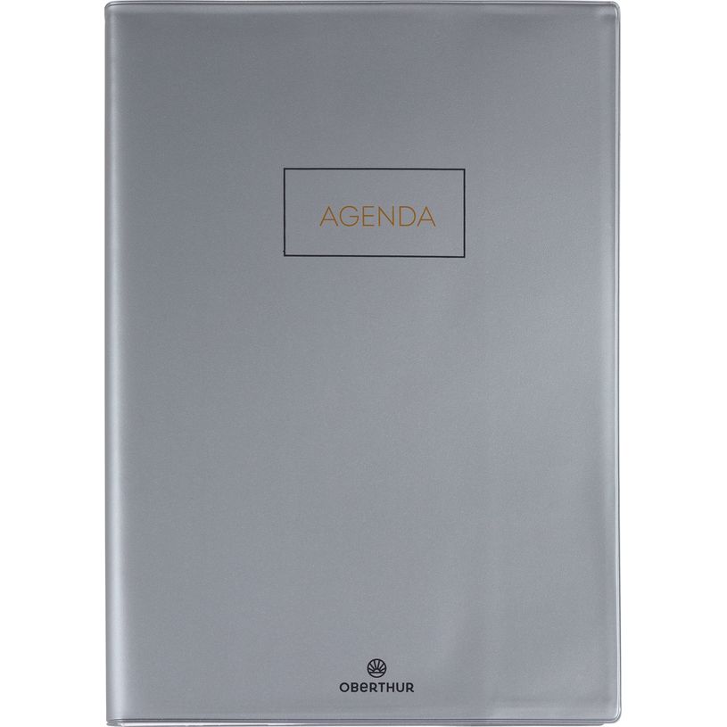 3664447217307-Agenda Cirrus - 1 jour par page - 15 x 21 cm - gris foncé - Oberthur--0