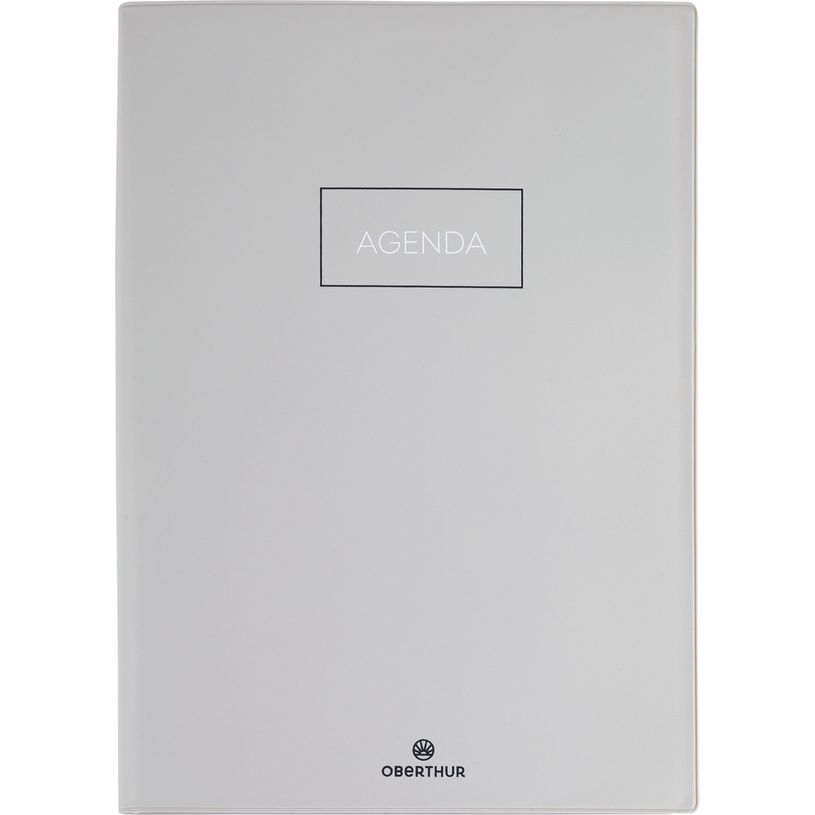3664447217314-Agenda Cirrus - 1 jour par page - 15 x 21 cm - gris clair - Oberthur--0