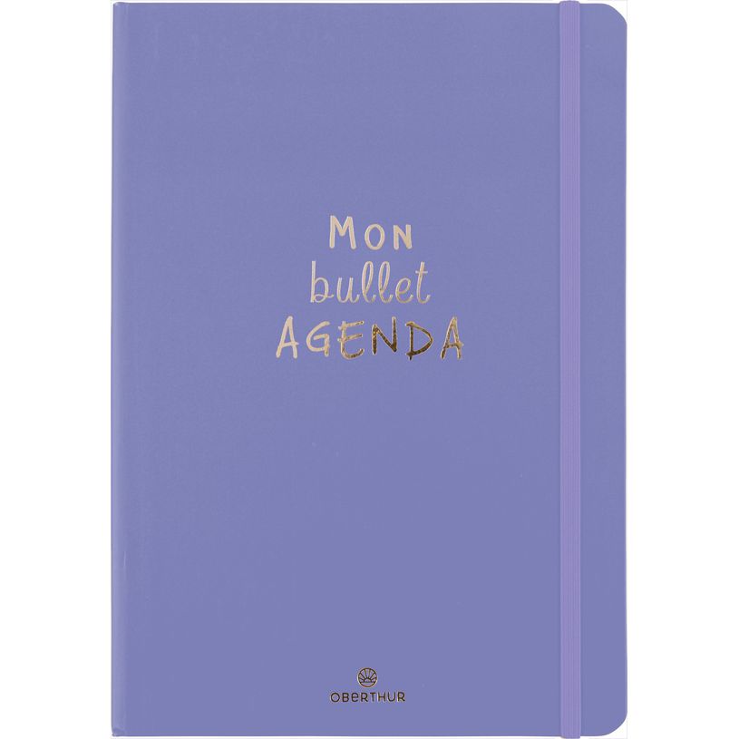 3664447218977-Bullet Agenda - 1 semaine sur 2 pages - 15 x 21 cm - lavande - Oberthur--0
