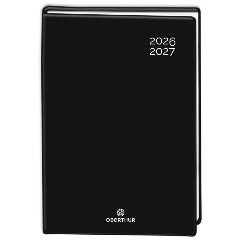 3664447225654-Agenda Gomme - 1 jour par page - 12,5 x 17,5 cm - noir exclusivité Bureau Vallée - Oberthur--0