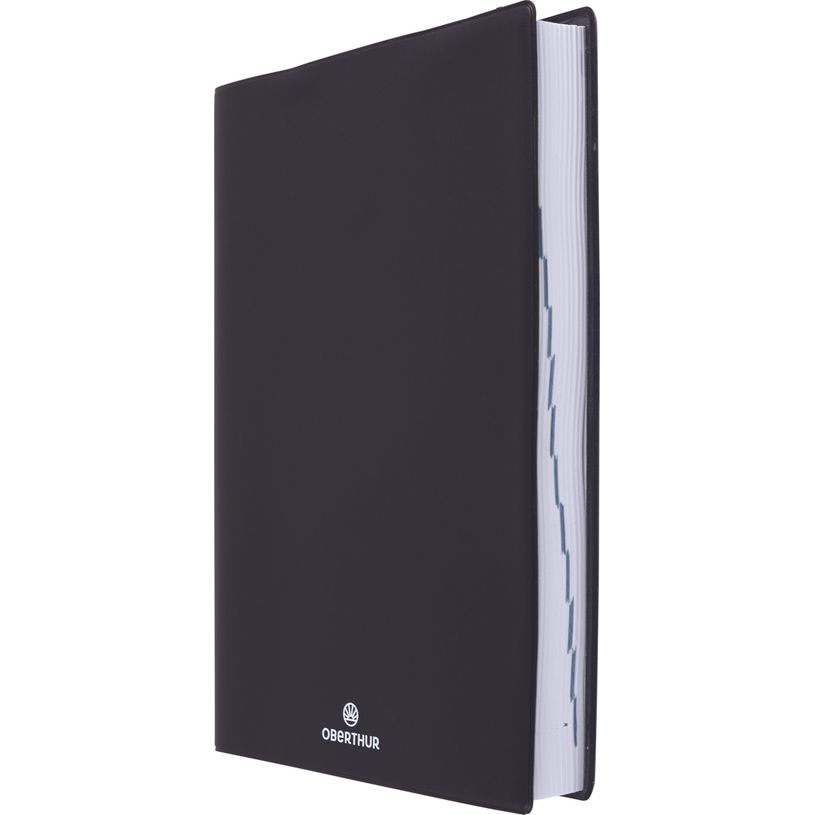 3664447225661-Agenda noir - 1 jour par page - 12,5 x 17,5 cm - exclusivité Bureau Vallée - Oberthur--0