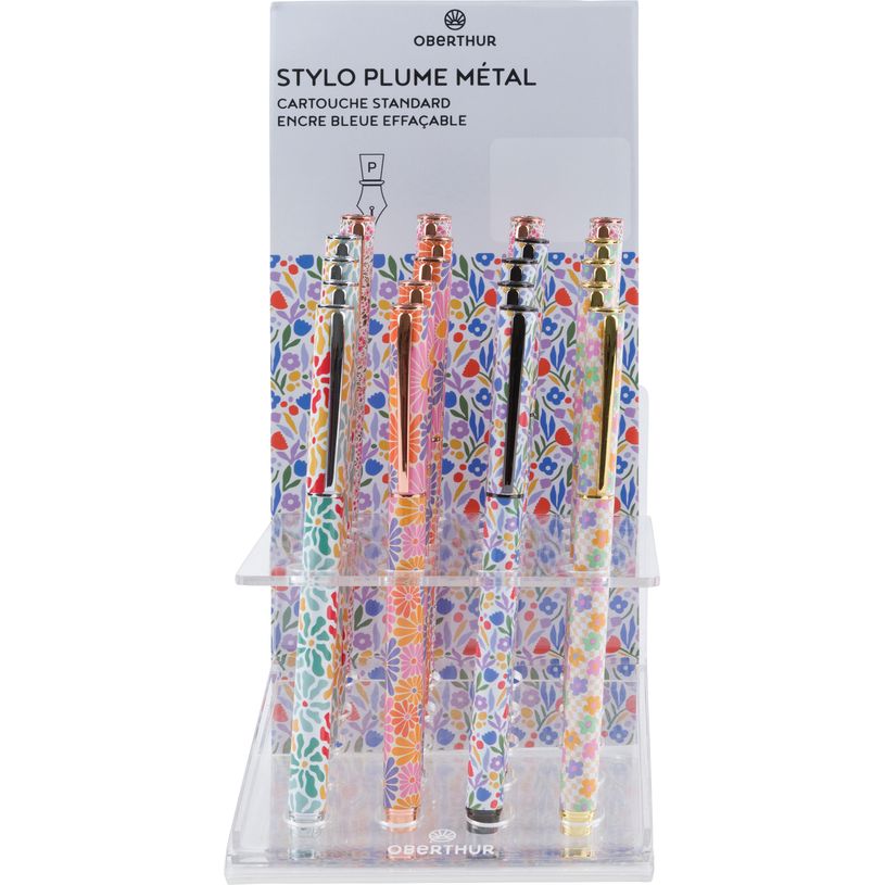 3664447199894-Styloe plume Floraison - 5 decors assortis - Oberthur--5