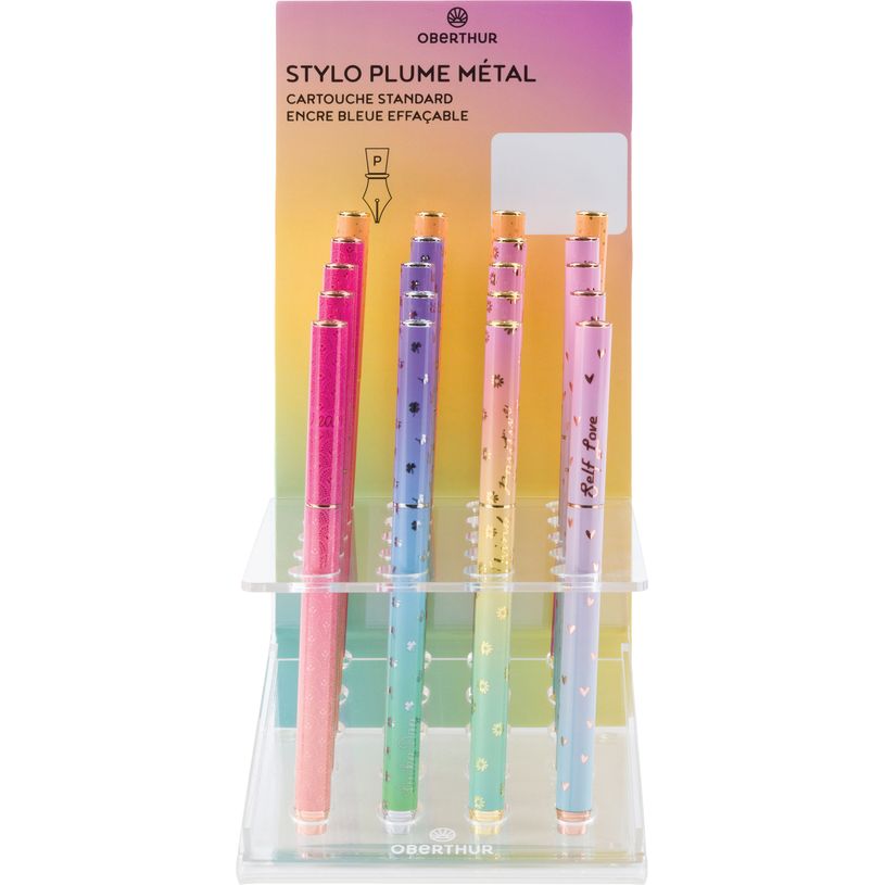 3664447201498-Stylo plume Goldy - 5 decors assortis - Oberthur--0