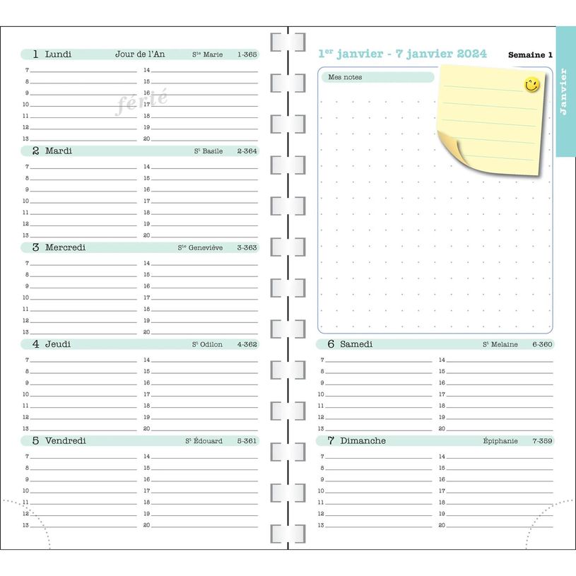 3660942087179-Agenda de poche spiralé Color Design - 1 semaine sur 2 pages - 9 x 16 cm - oiseaux - Exac-P_405228034_3-2