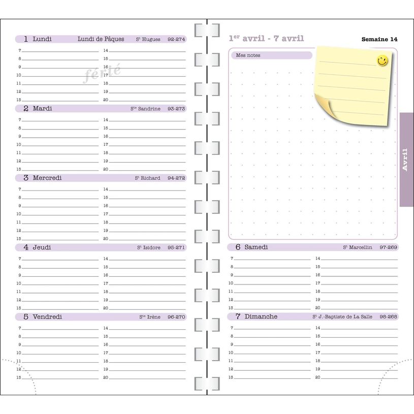 3660942087179-Agenda de poche spiralé Color Design - 1 semaine sur 2 pages - 9 x 16 cm - oiseaux - Exac-P_405228034_5-4