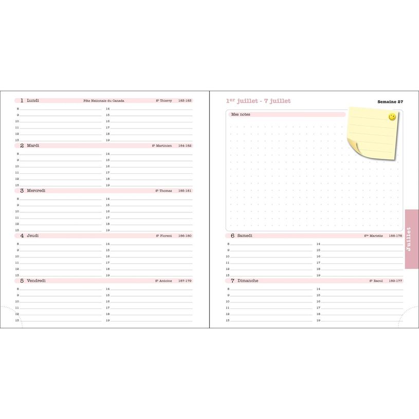 3660942087186-Agenda de bureau spiralé Color Design - 1 semaine sur 2 pages - 15 x 17 cm - tournesols --P_405228035_4-3
