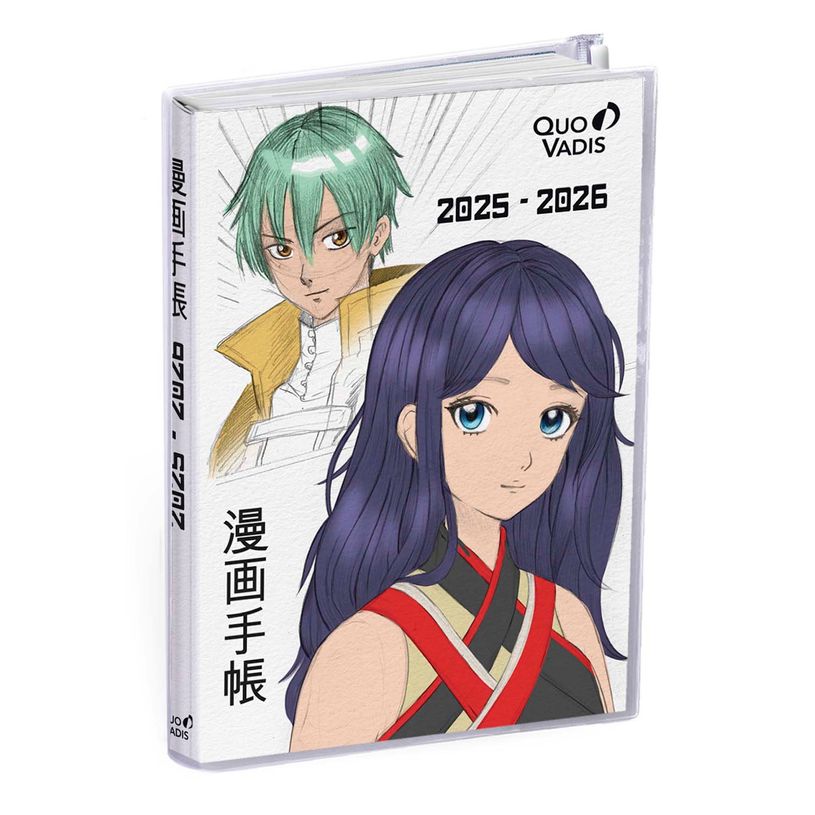 3371010529995-EUROTEXTAGENDA ML Creamanga - Duo - 12x17 cm - avec poche Zip - Journalier - 12 mois de ao-P_405228093_1-0