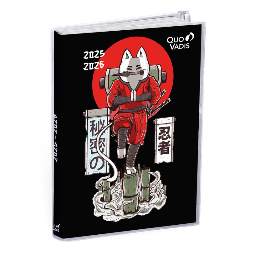 3371010530007-EUROTEXTAGENDA ML Creamanga - Ninchat - 12x17 cm - avec poche Zip - Journalier - 12 mois d-P_405228094_1-0