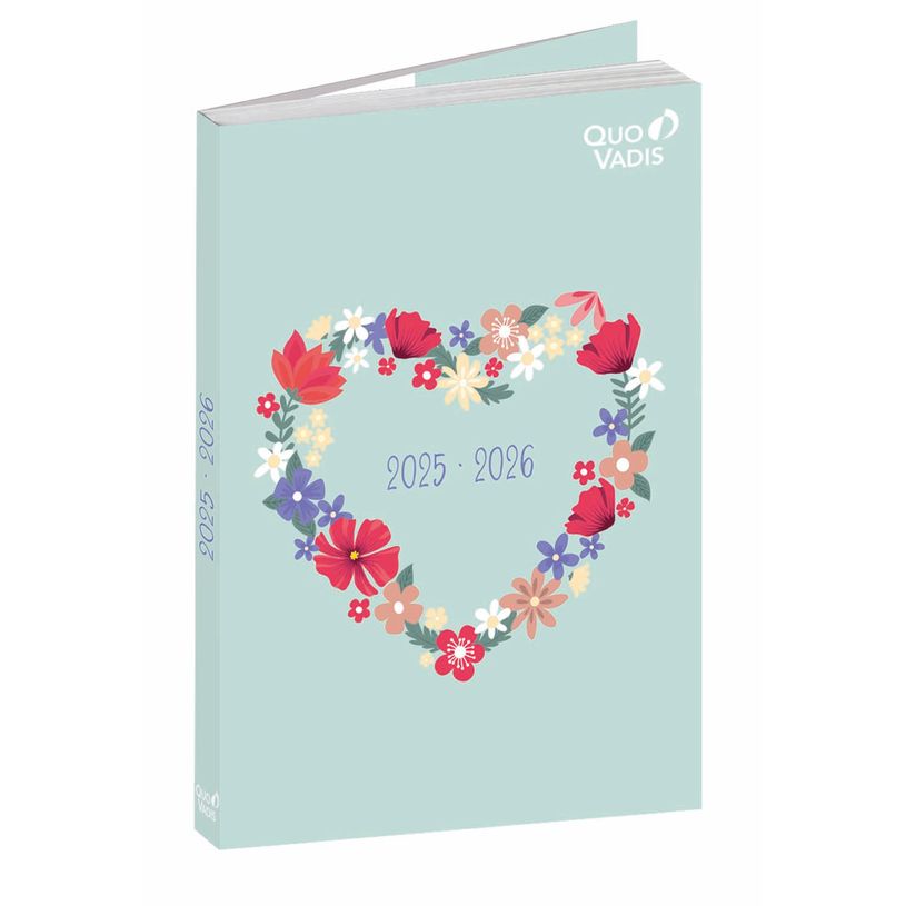 3371010531790-EUROTEXTAGENDA ML Sora - Cœur/Fleurs - 12x17 cm - Journalier - 12 mois de août à juille-P_405228152_1-0