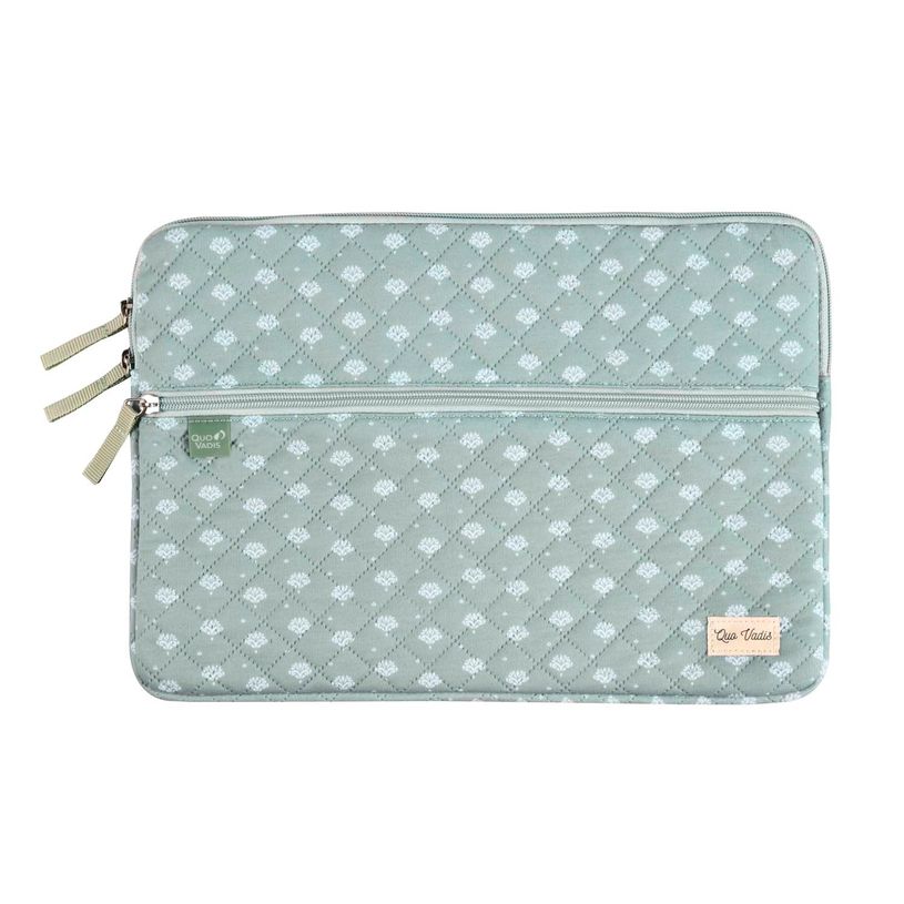 3371010516766-HOUSSE ORDINATEUR Constance par 2 - Vert amande - 34x23,5x2,5 cm - Quo Vadis-P_405228205_1-0