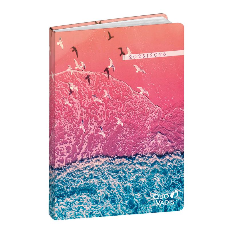 3371010525416-EUROTEXTAGENDA RECYCLÉ ML Respire - Oiseaux - 12x17 cm - Journalier - 12 mois de août à-P_405228247_1-0