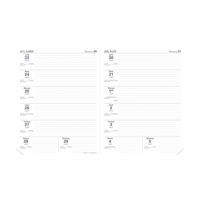 3371010431243-LE PROFESSEUR FR Recharge - 21x27 cm - 2 semaines sur 2 pages - 12 mois de mi-juillet à m-P_405228294_1-0