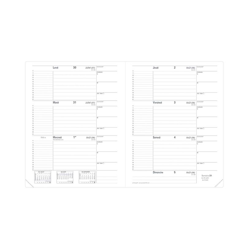 3371010340125-Recharge pour Journal de professeur - 2024-2025 - semainier - 18 x 24 cm - blanc - Quo Vad-P_405228299_3-0