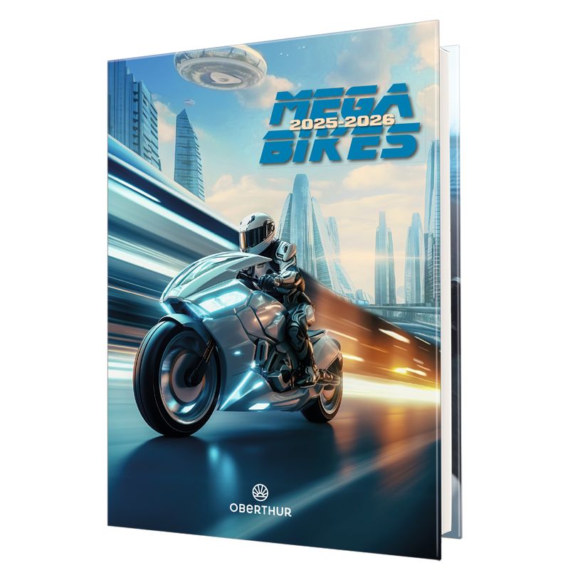 3664447217642-Agenda Megabikes - 1 jour par page - 12,5 x 17,5 cm - Oberthur-P_405228384_1-0