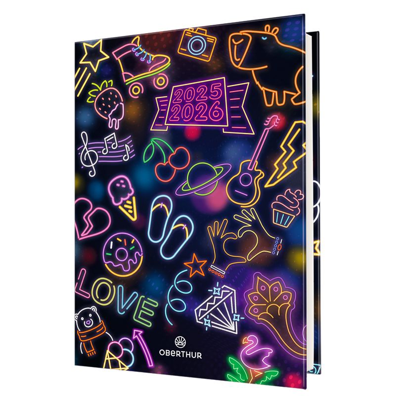3664447217420-Agenda Neon - 1 jour par page - 12,5 x 17,5 cm - Oberthur-P_405228400_1-0