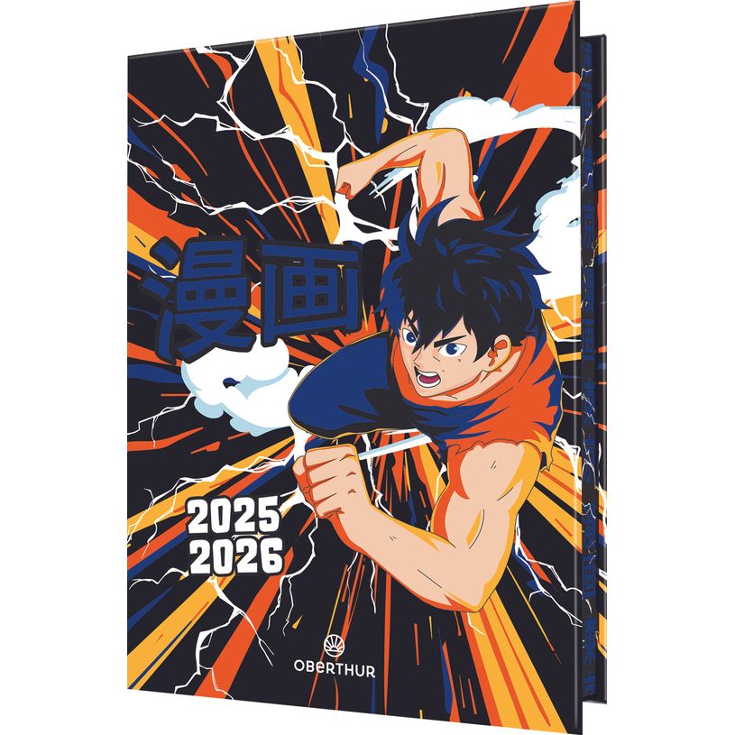 3664447217437-Agenda Manga boy - 1 jour par page - 12,5 x 17,5 cm - Oberthur-P_405228404_1-0