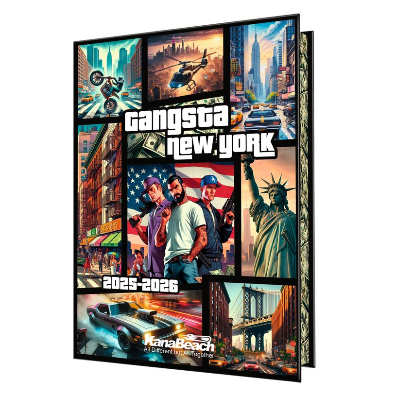 3664447220703-Agenda Kanabeach - 1 jour par page - 12,5 x 17,5 cm - Gangsta New York - Oberthur-P_405228416_1-0