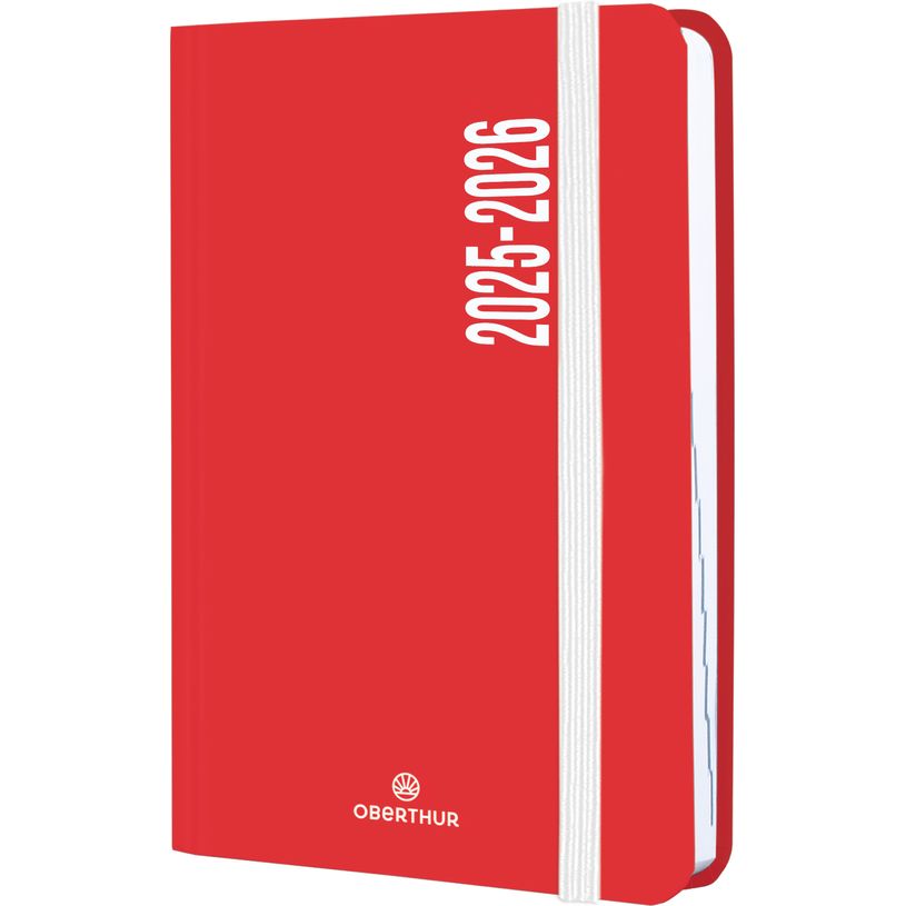 3664447222233-Agenda à élastique Alabama - 1 jour par page - 12,5 x 17,5 cm - rouge - Oberthur-P_405228443_1-0