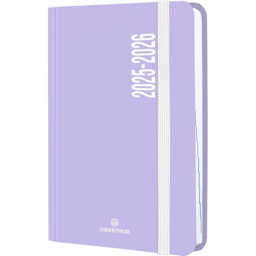 3664447222257-Agenda à élastique Alabama - 1 jour par page - 12,5 x 17,5 cm - lilas - Oberthur-P_405228444_1-0