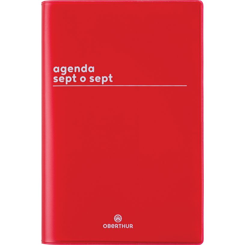 3664447216973-Agenda Boréal - 1 semaine sur 2 pages - 10 x 15 cm - rouge - Oberthur-P_405228454_1-0