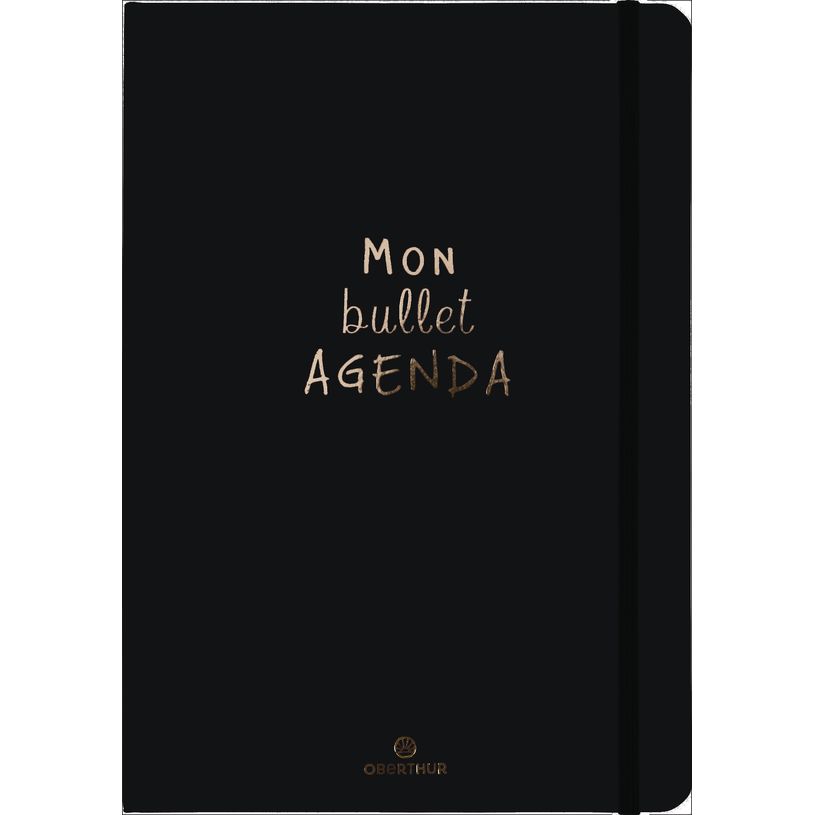 3664447218960-Bullet Agenda - 1 semaine sur 2 pages - 15 x 21 cm - noir - Oberthur-P_405228520_1-0