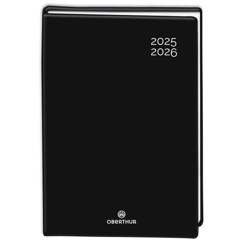 3664447225654-Agenda Gomme - 1 jour par page - 12,5 x 17,5 cm - noir exclusivité Bureau Vallée - Obert-P_405228559_1-0