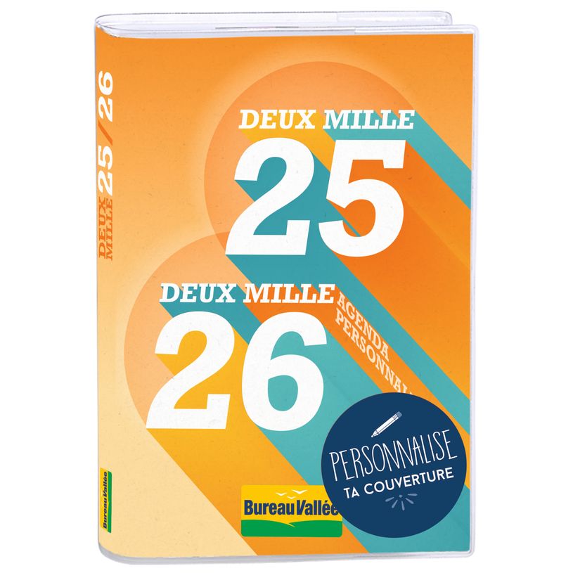3664447225678-Agenda personnalisable - 1 jour par page - 12,5 x 17,5 cm - exclusivité Bureau Vallée - -P_405228561_1-0