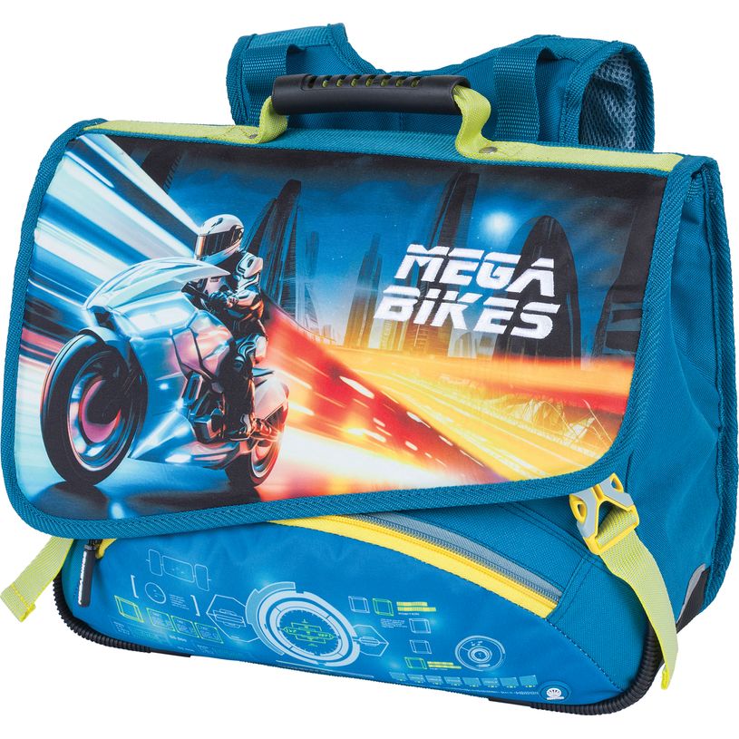 3664447198668-Cartable Megacars ou Megabikes - 38 cm - 2 compartiments - Oberthur-P_405228621_2-1