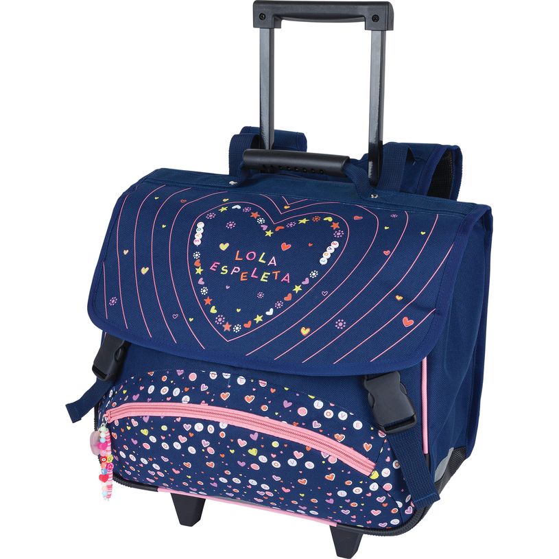 3664447197968-Cartable à roulettes Lola Espeleta - 2 compartiments - Oberthur-P_405228641_1-0