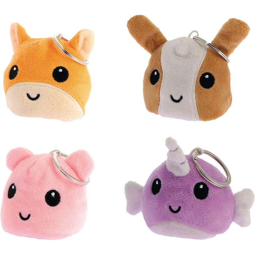 3664447198514-Porte cles Colors réversibles - 9 x 9 cm - 4 decors assortis - Oberthur-P_405228677_1-0