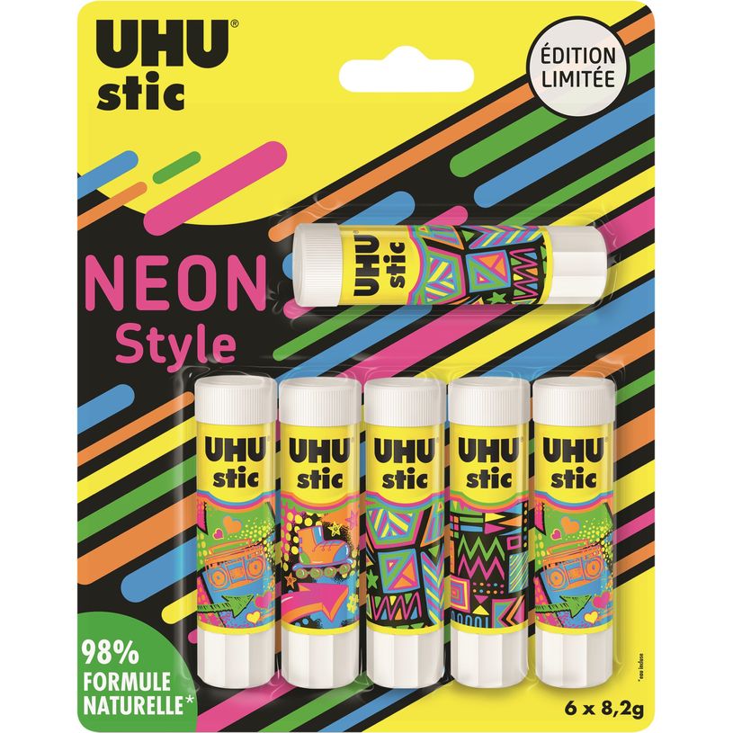 4026700341508-UHU Néon Style - 6 Bâtons de colle - 8.2 g - édition limitée-P_405228685_1-0