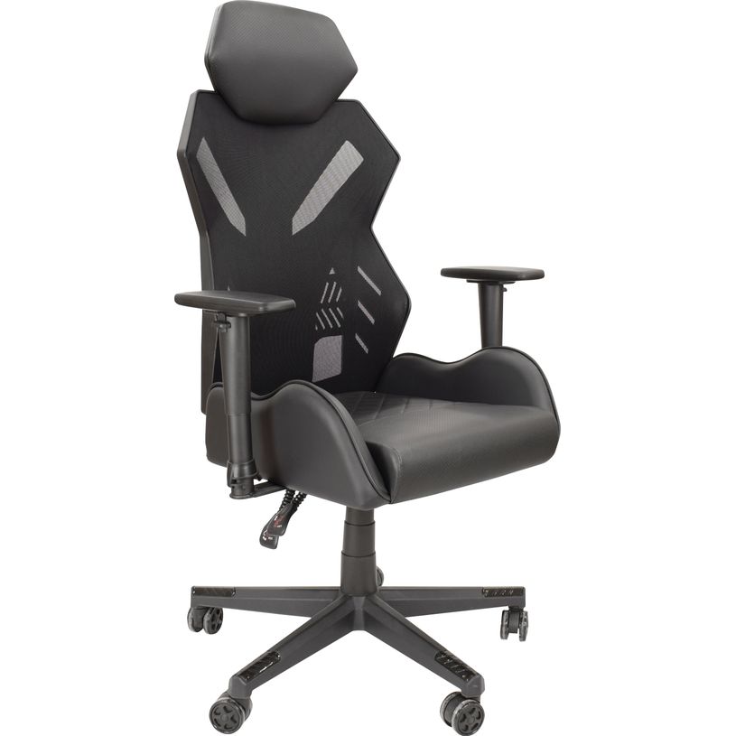 0404052287806-Chaise de bureau Derby noire, accoudoirs relevables-P_405228780_1-0