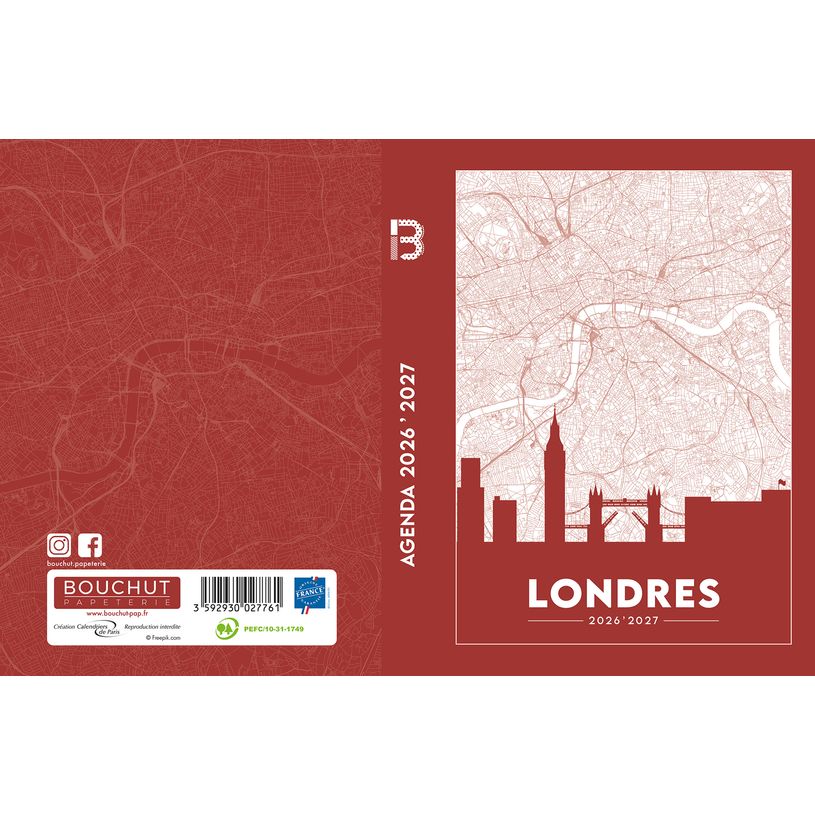 3592930027761-Agenda Londres - 1 jour par page - 12 x 17 cm - Bouchut--1