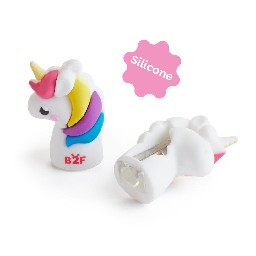 8422593119396-Back to Fun -   Taille-crayons Licorne kawaii en silicone -  parfait pour les enfants--2