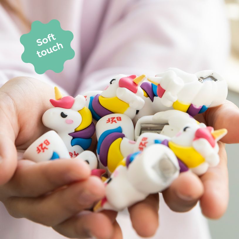 8422593119396-Back to Fun -   Taille-crayons Licorne kawaii en silicone -  parfait pour les enfants--3