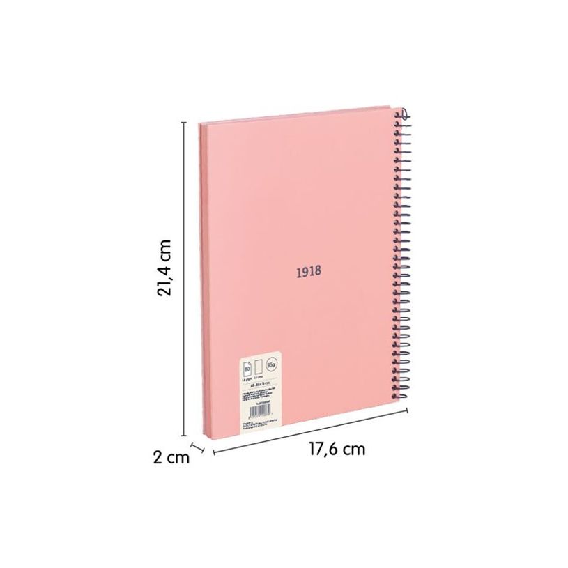 8411574110330-Milan 430 Since 1918 - Cuaderno - encuadernado espiral - A5 - 176 x 210 mm - 80 hojas / 160 páginas - liso-P_405229822_3-2